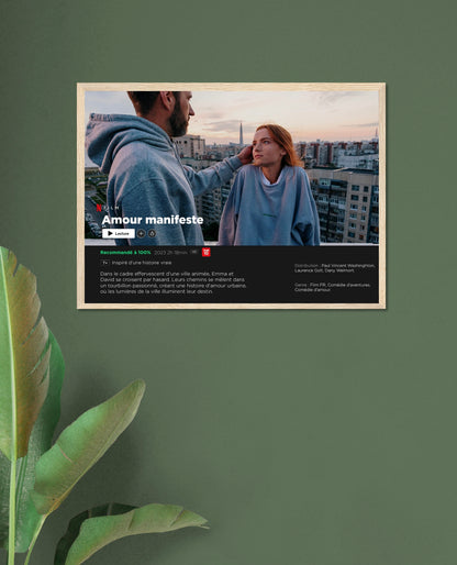 Affiche personnalisée format film